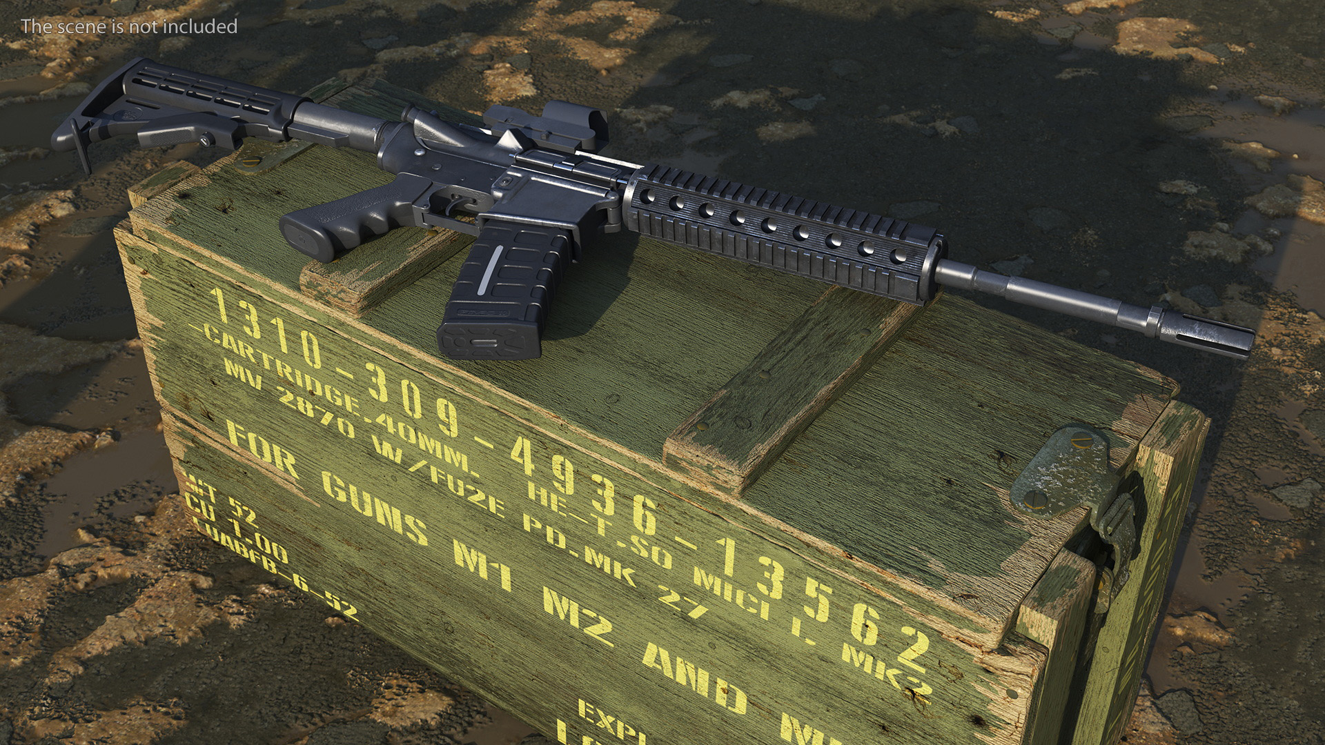 3D Soldier Green Camo with Night Visor Rigged for Maya
