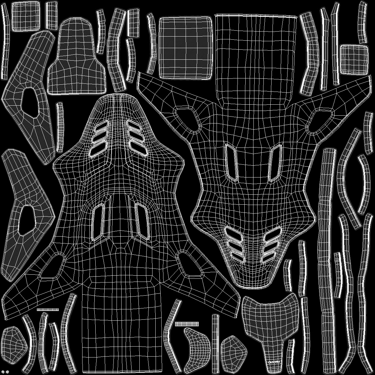 RECARO Podium CF Black Racing Seat 3D model