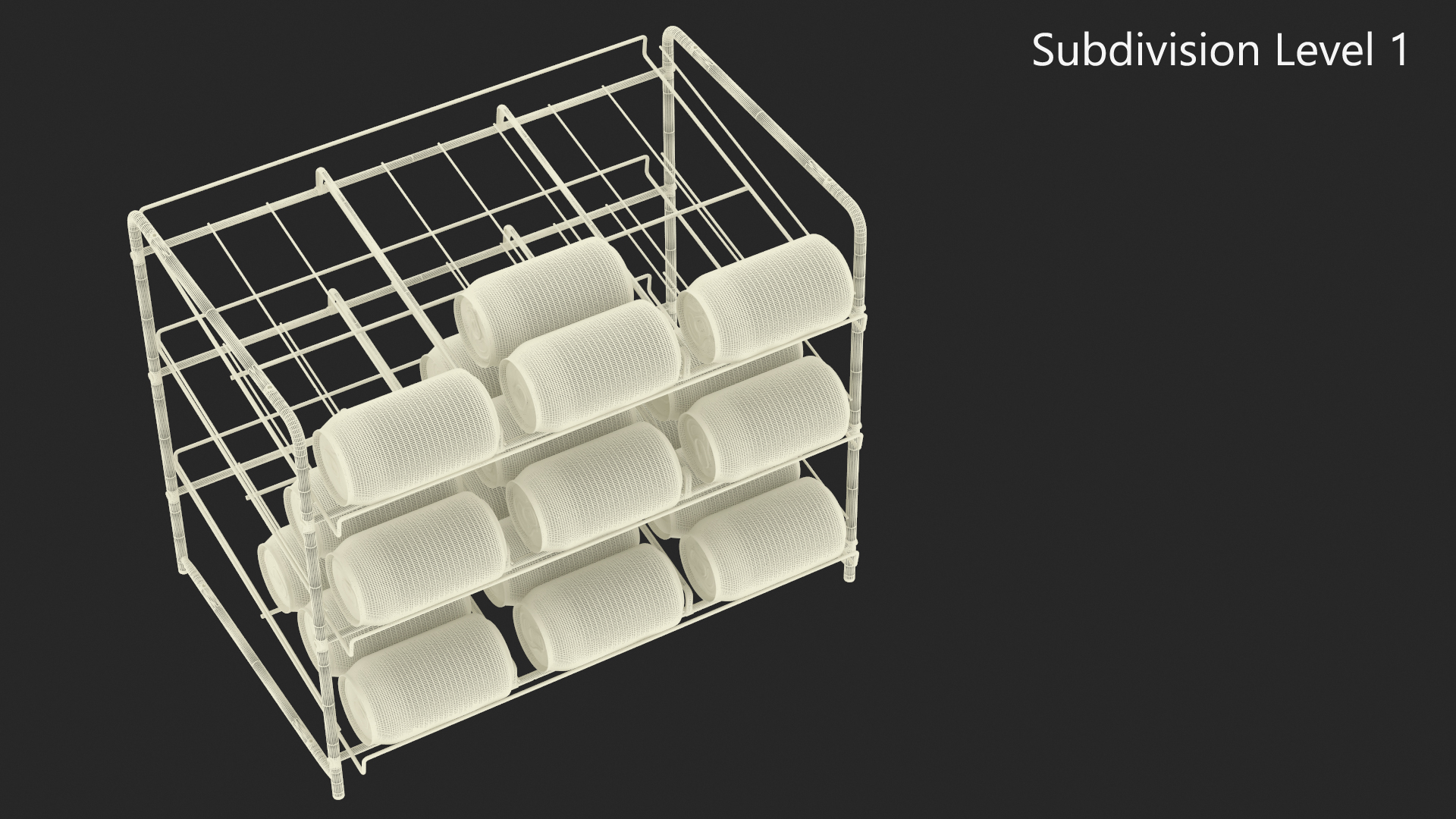 3D model Wide Can Dispenser Bronze with Beer Cans