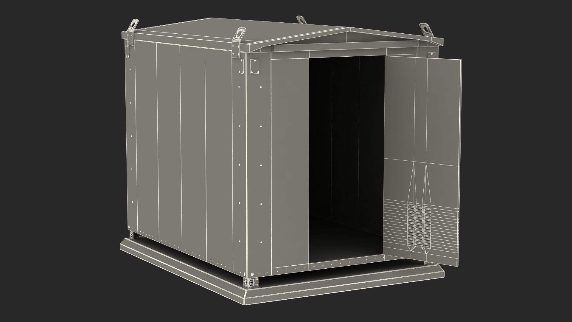 Large Railway Relay Cabinet 3D