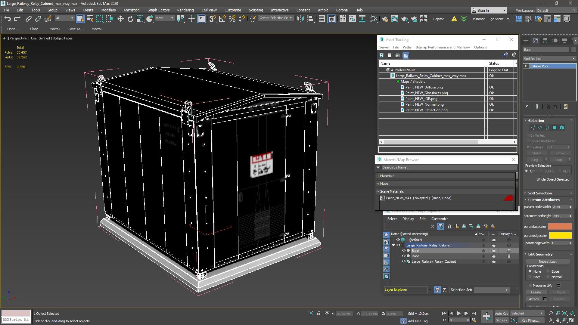 Large Railway Relay Cabinet 3D