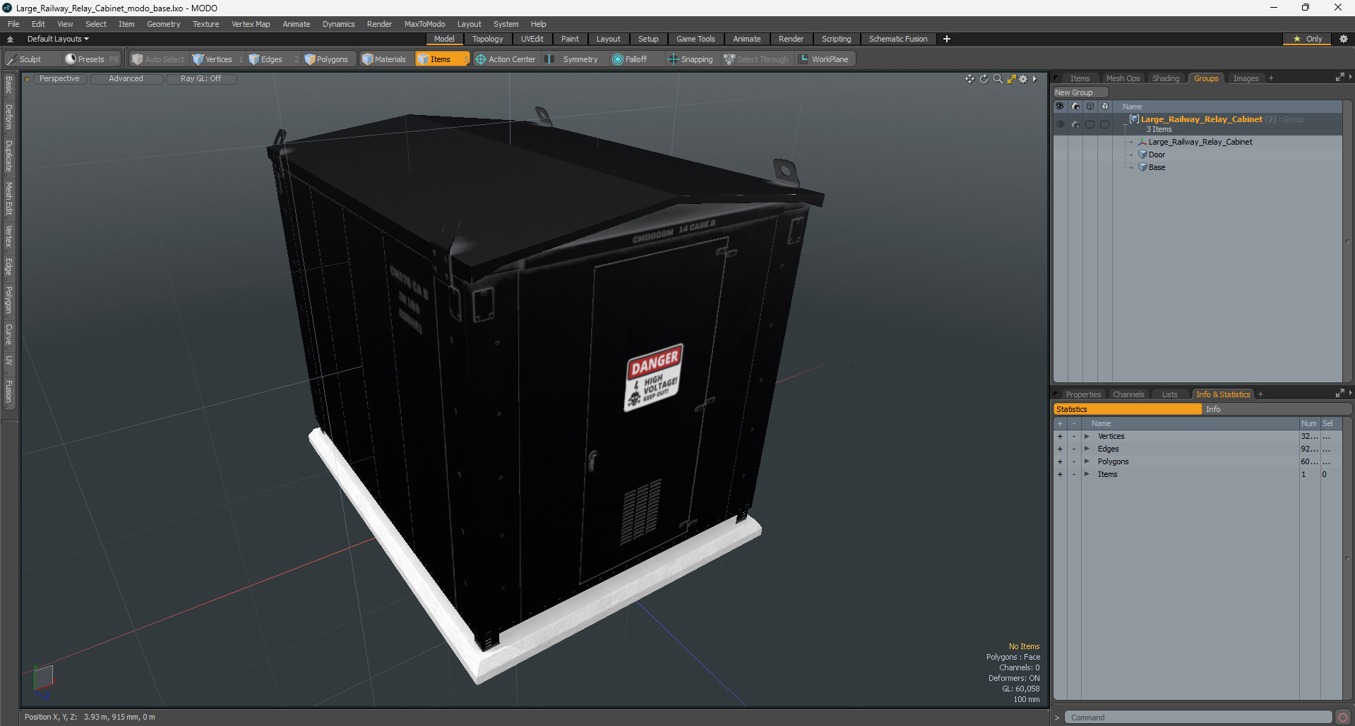 Large Railway Relay Cabinet 3D