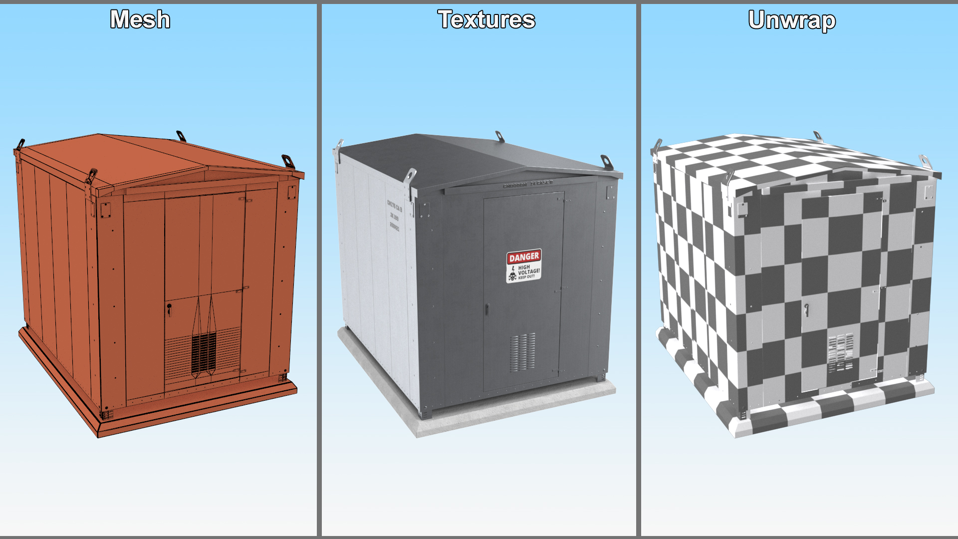 Large Railway Relay Cabinet 3D