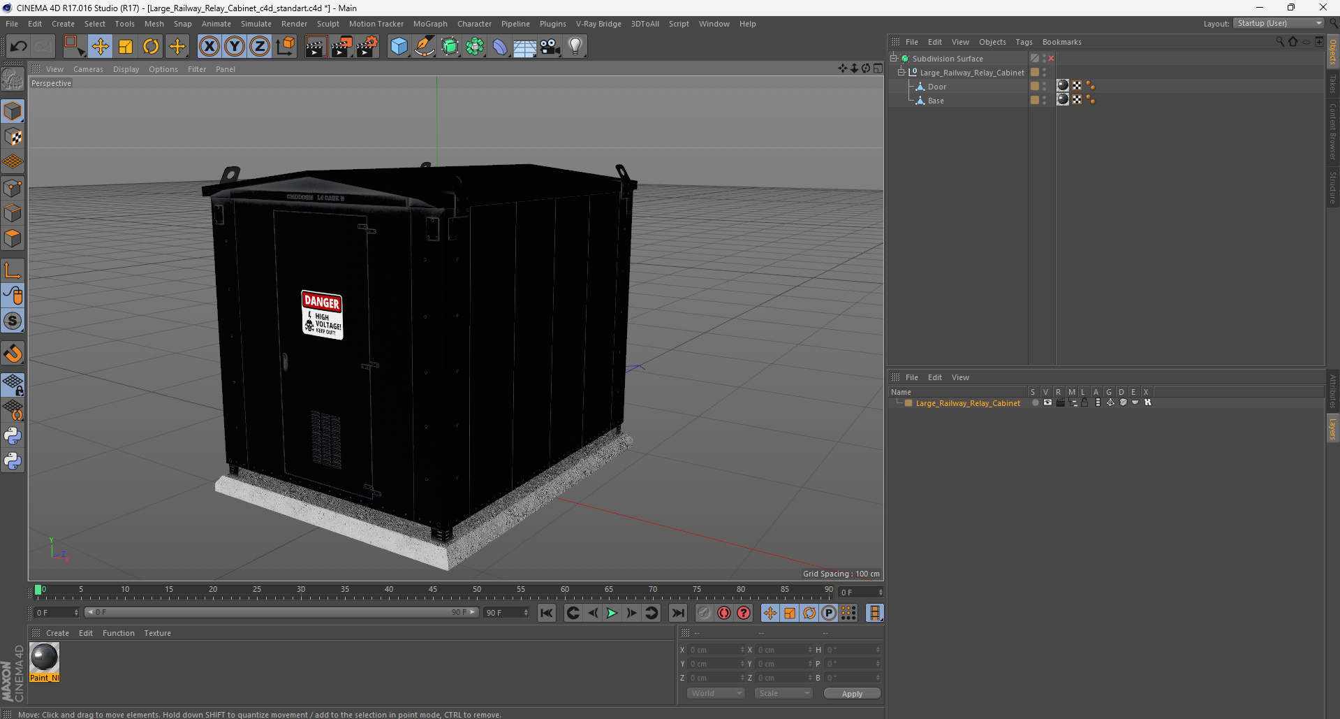 Large Railway Relay Cabinet 3D