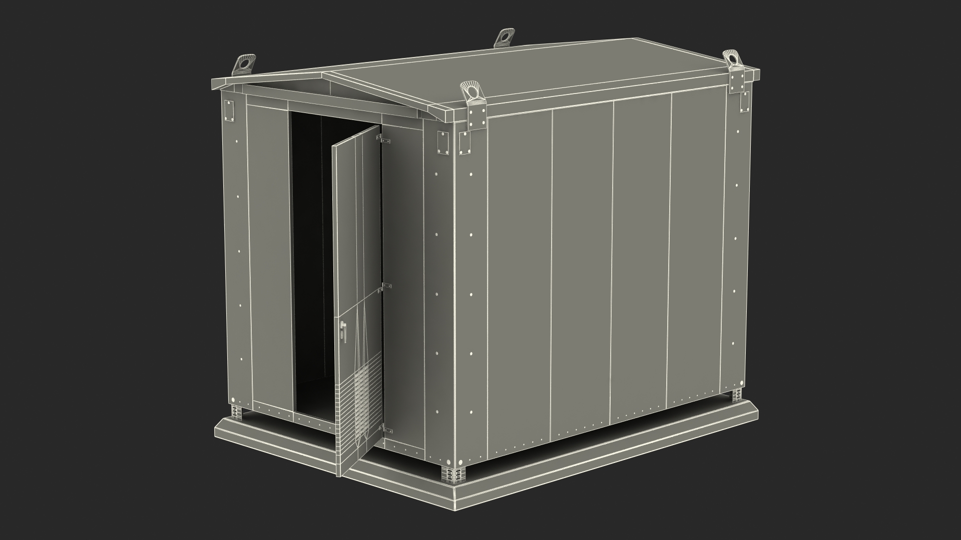 Large Railway Relay Cabinet 3D