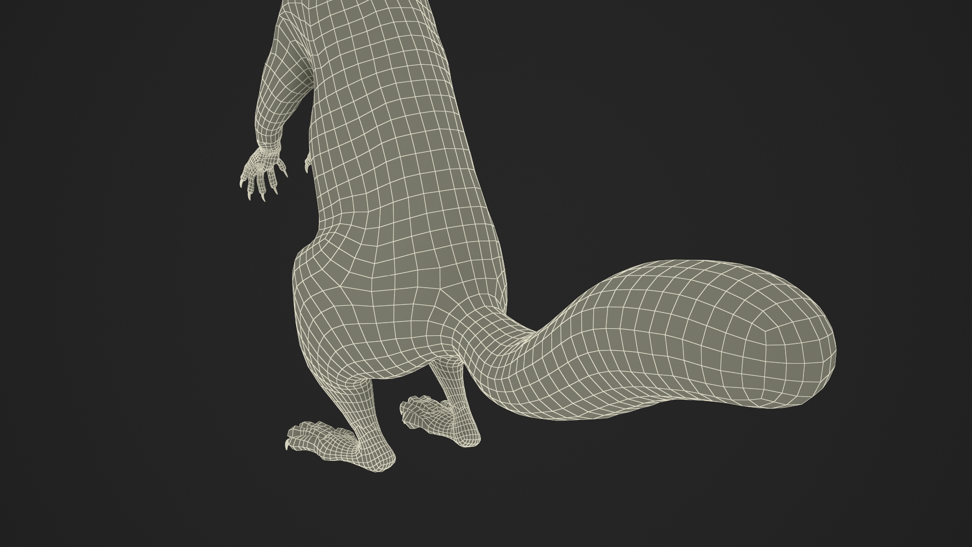 3D model Gray Squirrel in Standing Pose