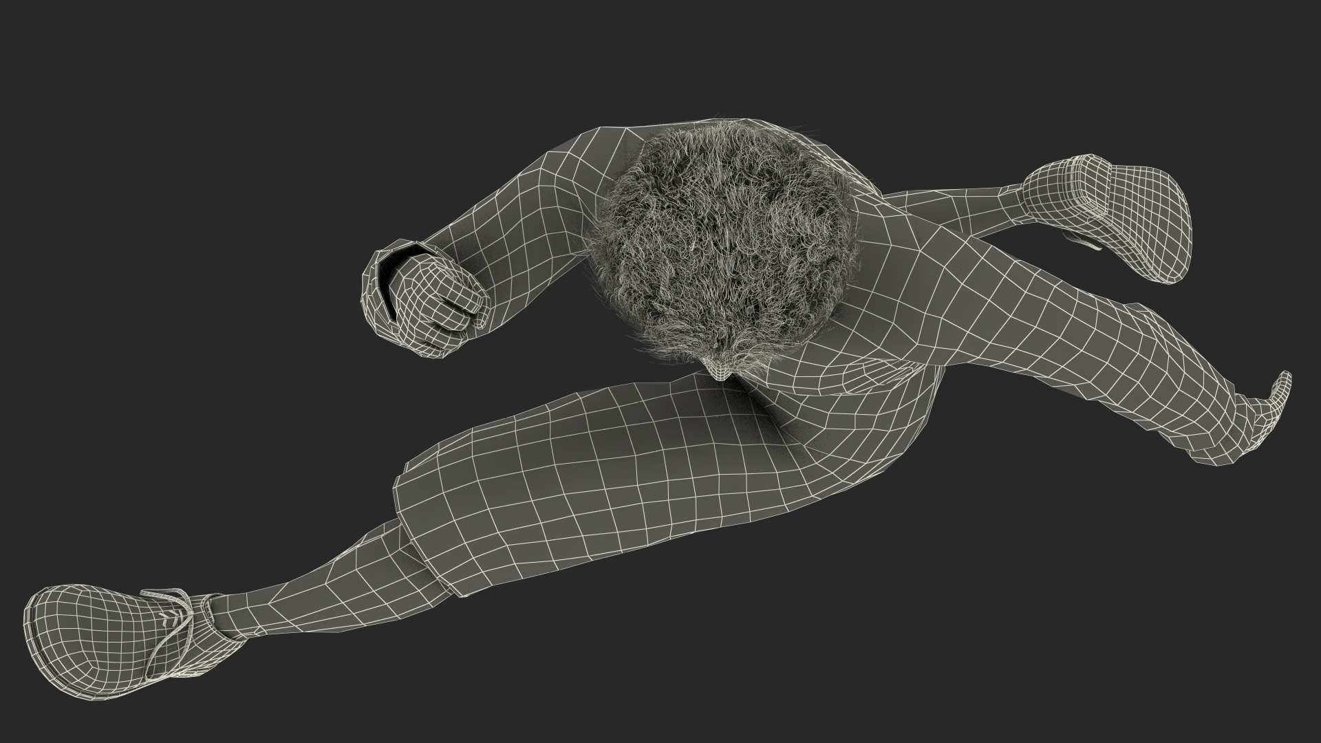 3D Mascot of McDonalds Jumping Pose Fur