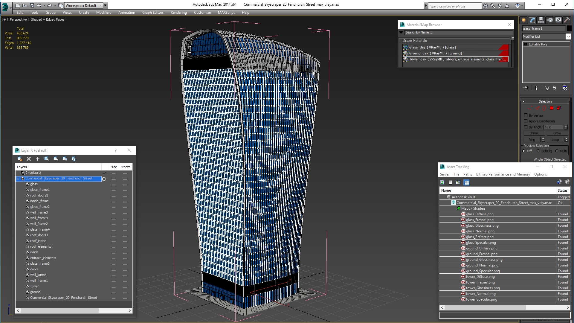 3D Commercial Skyscraper 20 Fenchurch Street