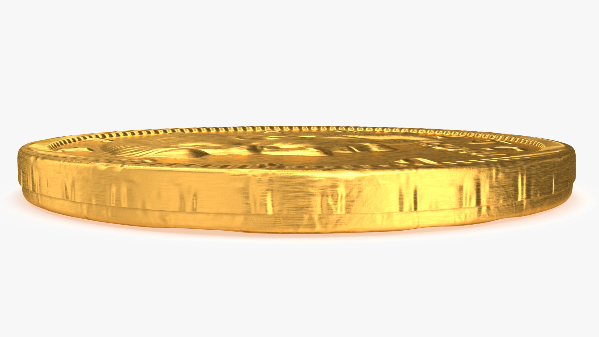 Chocolate Half Dollar Gold Coin Foil Wrapper 3D model
