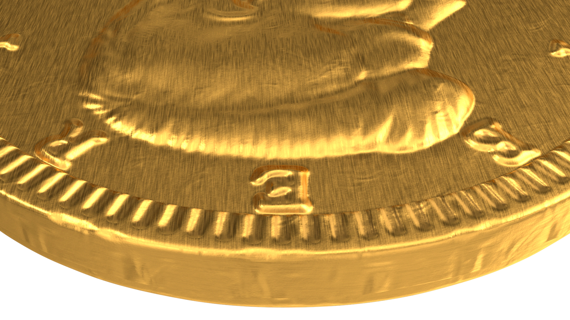 Chocolate Half Dollar Gold Coin Foil Wrapper 3D model