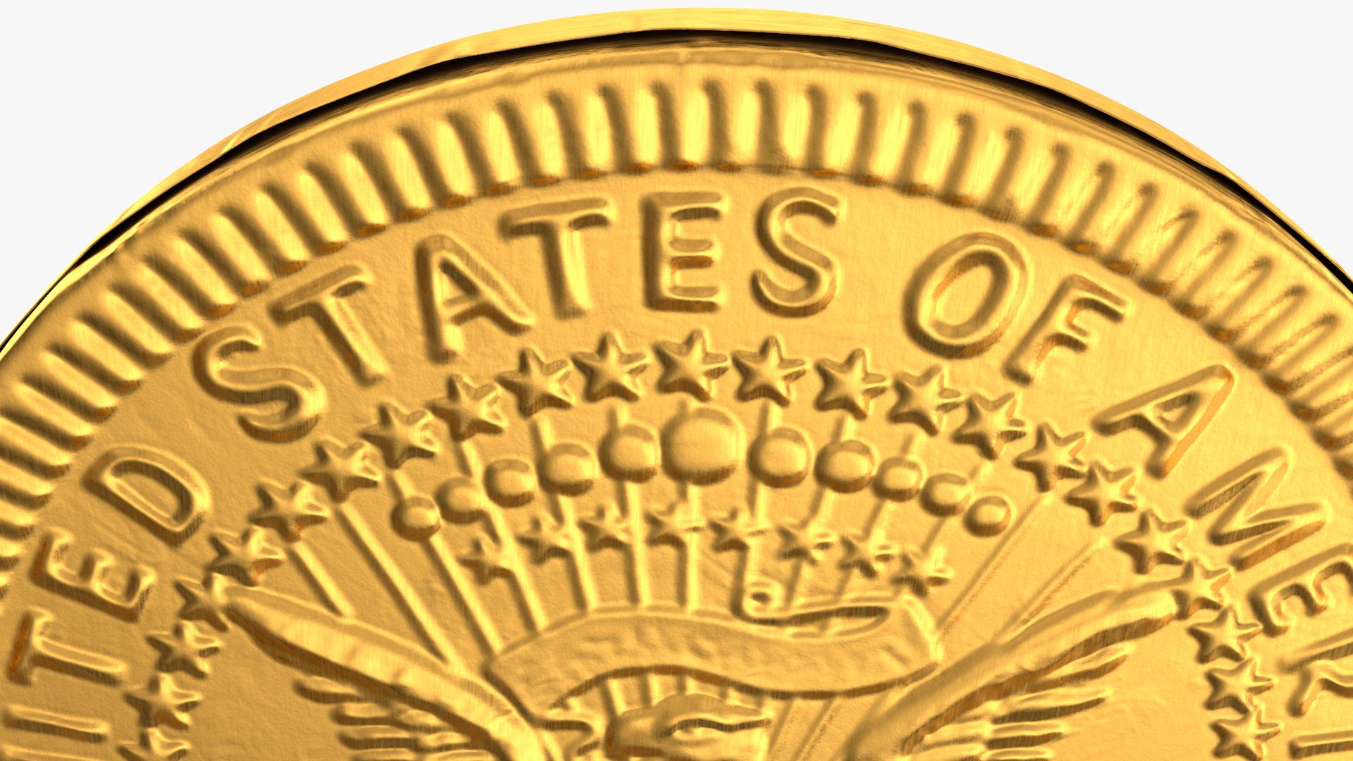 Chocolate Half Dollar Gold Coin Foil Wrapper 3D model