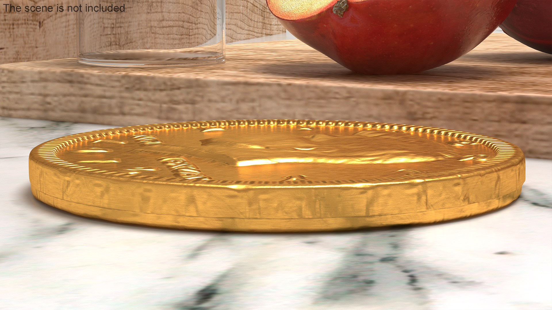 Chocolate Half Dollar Gold Coin Foil Wrapper 3D model
