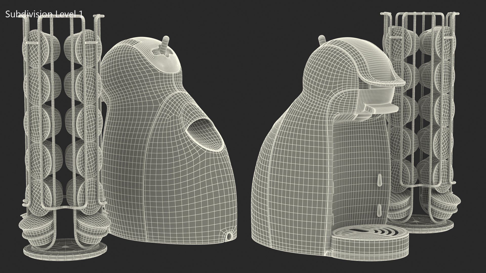 3D Dolce Gusto Coffee Machine with Capsule Holder