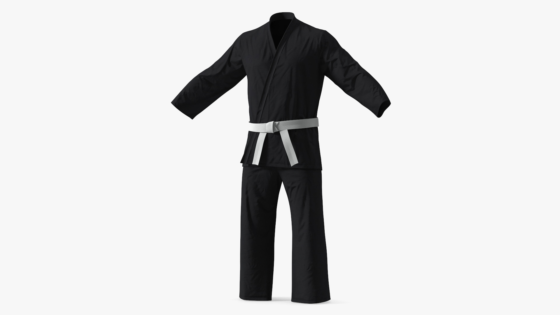3D model Karate Uniform with White Belt