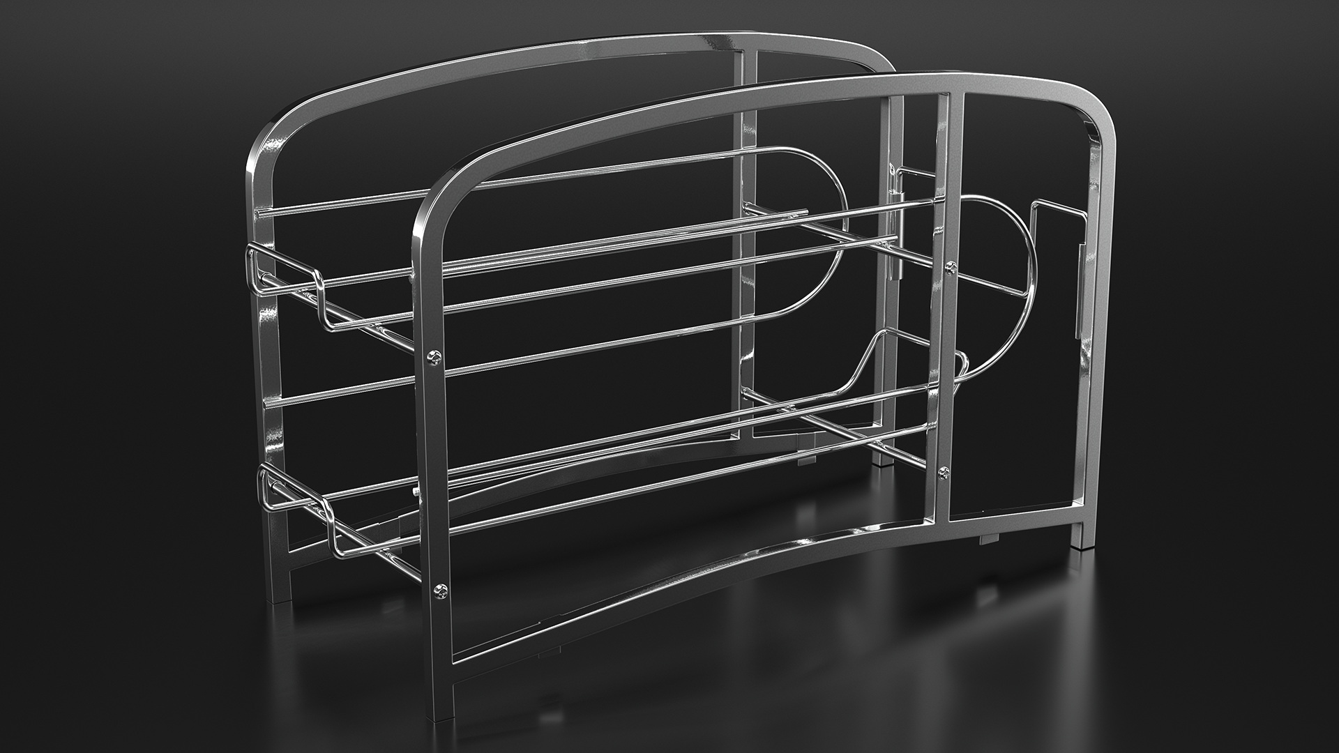 Tin Can Storage Organizer Chrome 3D