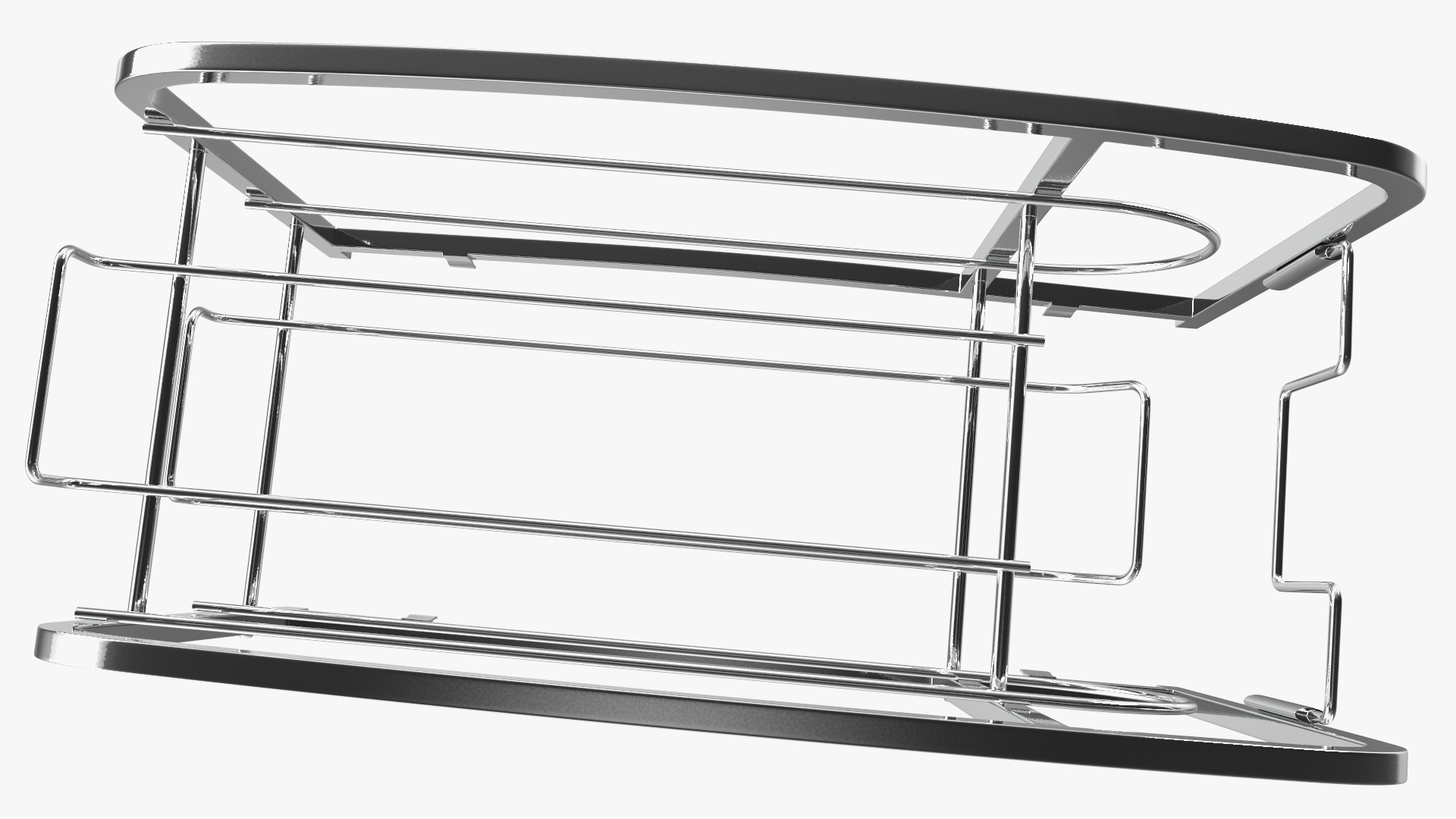 Tin Can Storage Organizer Chrome 3D