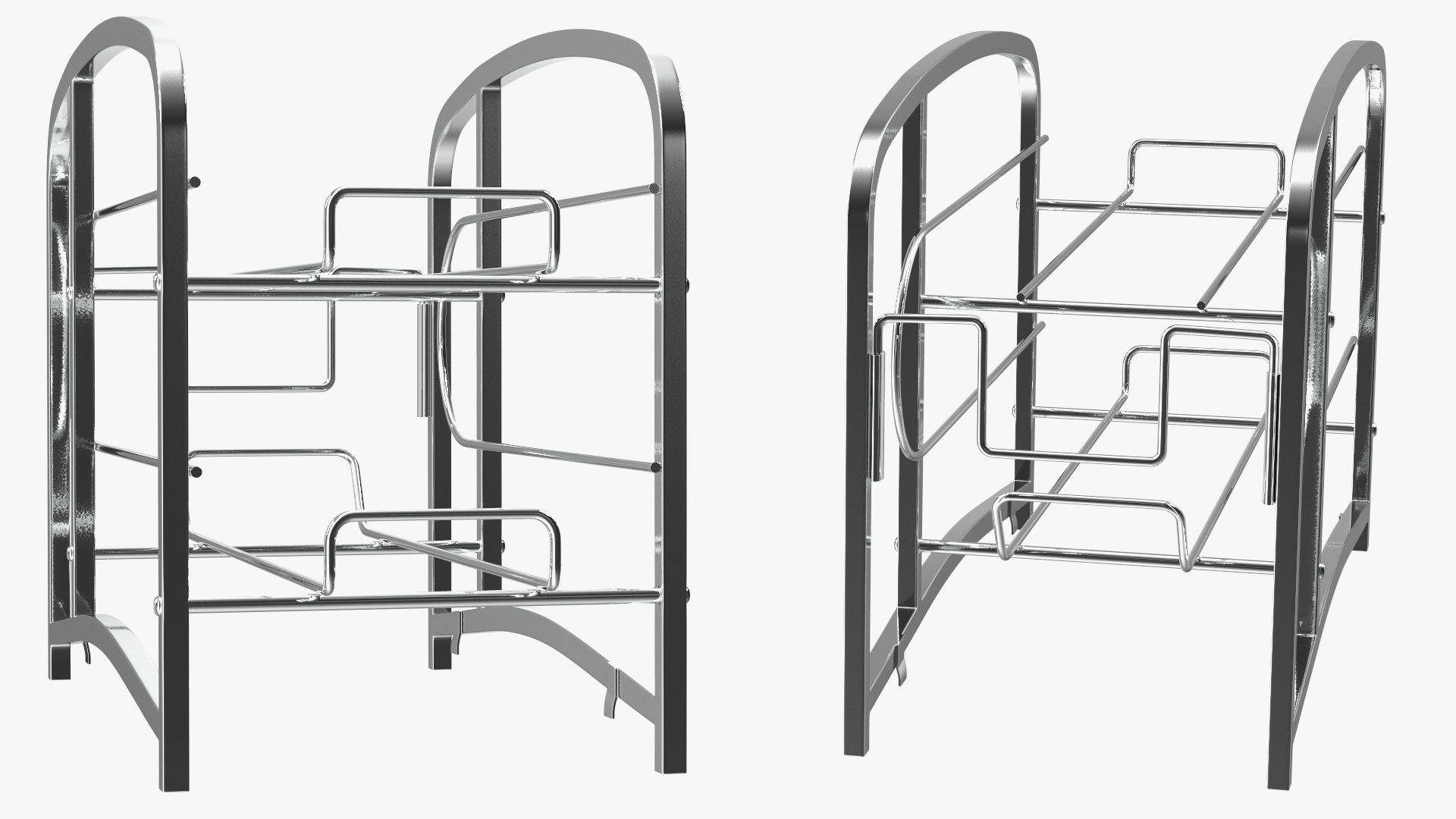 Tin Can Storage Organizer Chrome 3D