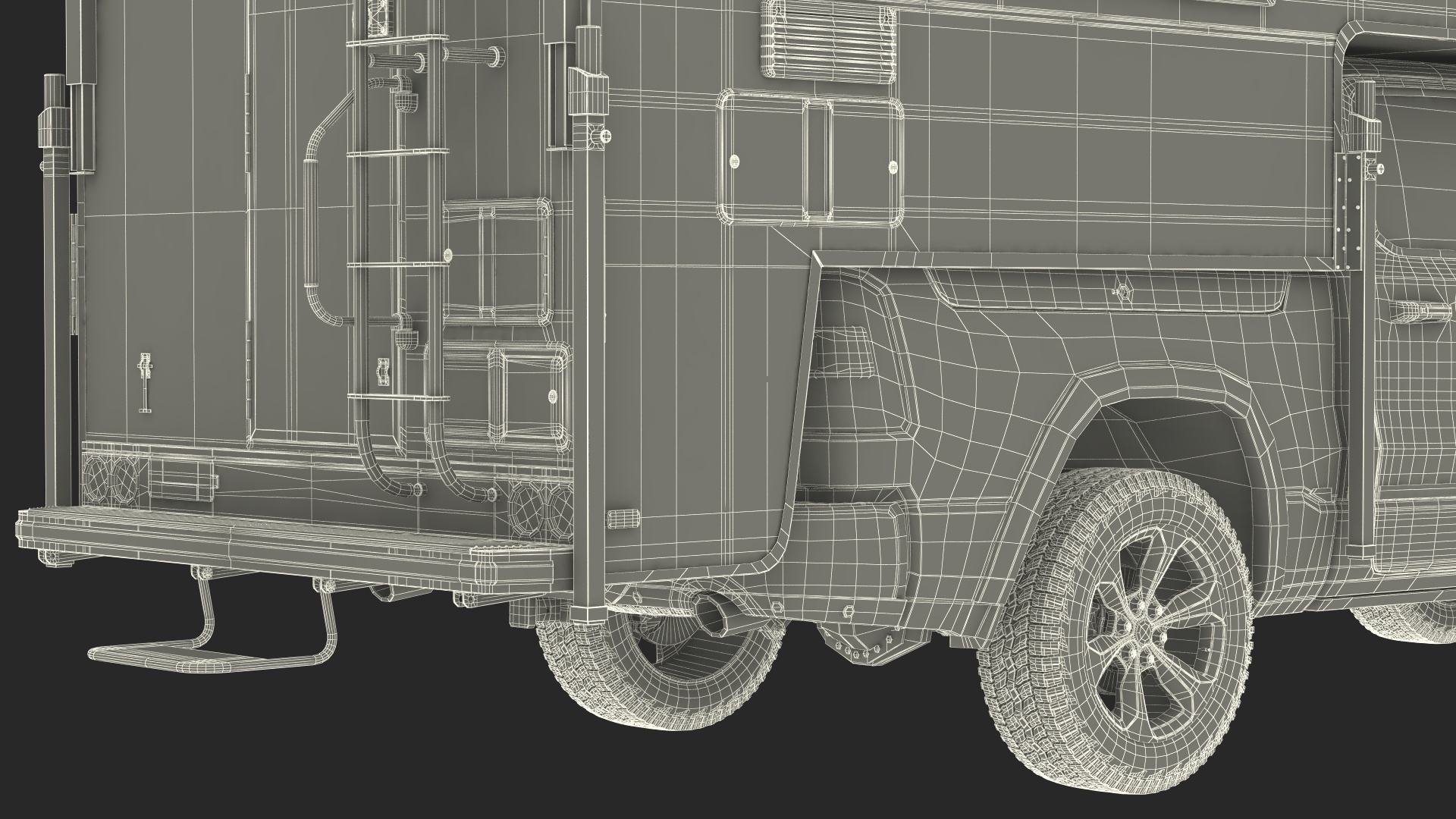 Pickup Truck Camper 3D model