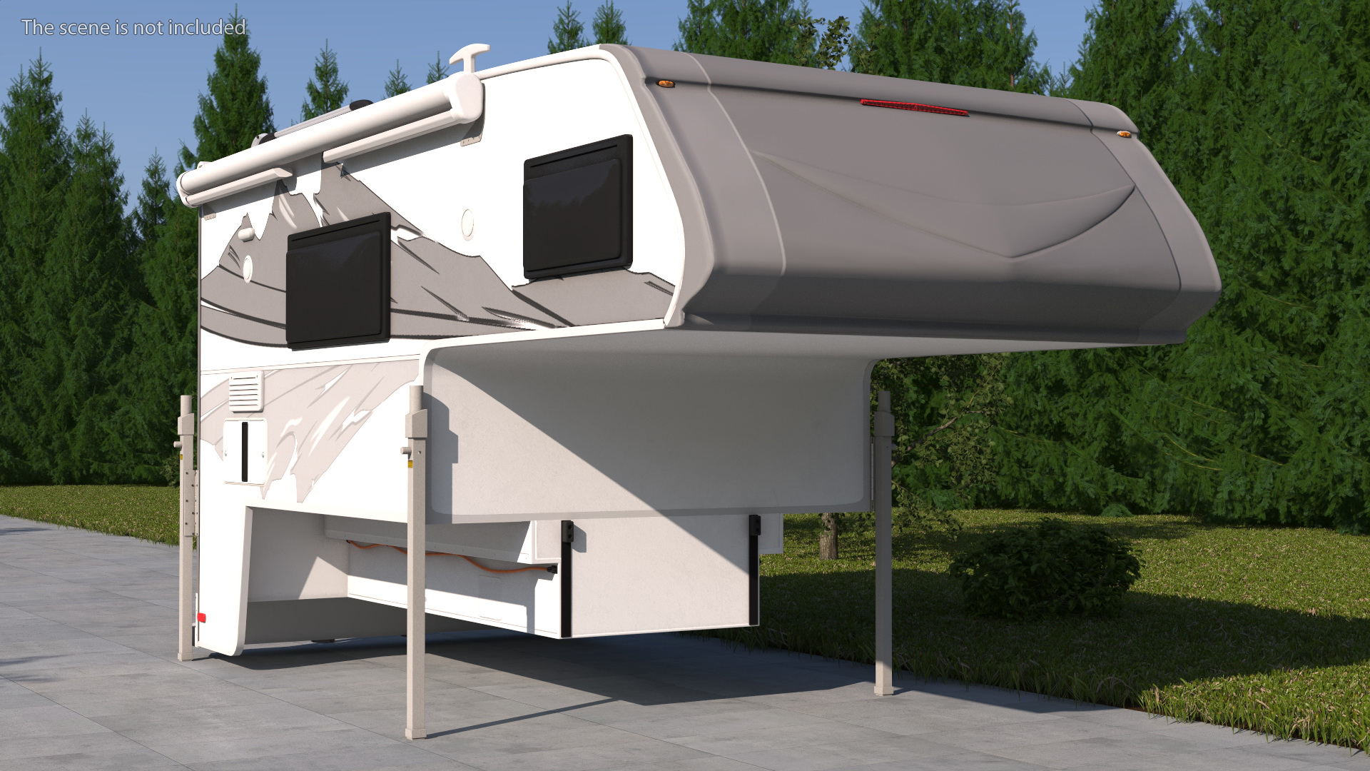Pickup Truck Camper 3D model