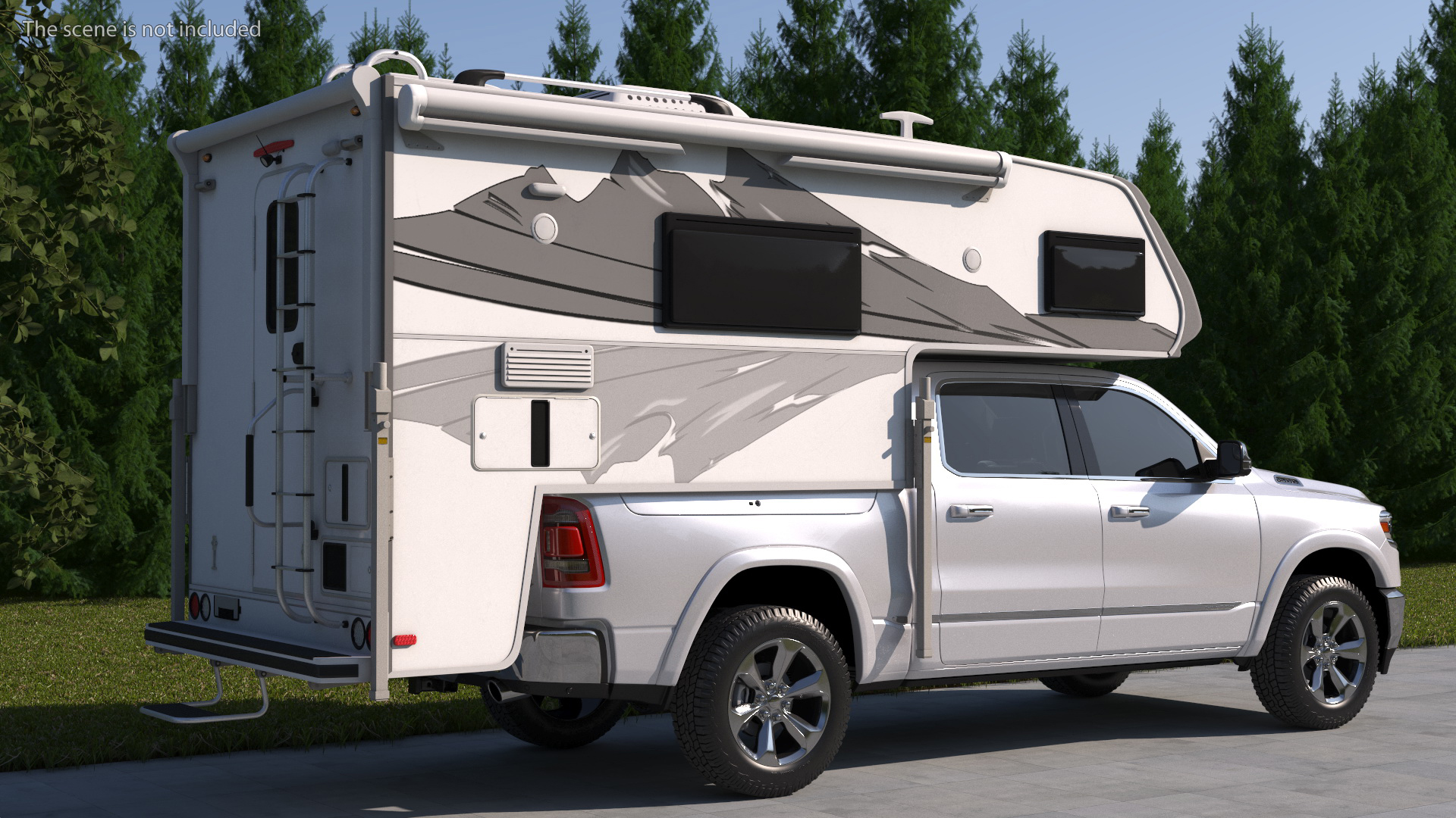 Pickup Truck Camper 3D model