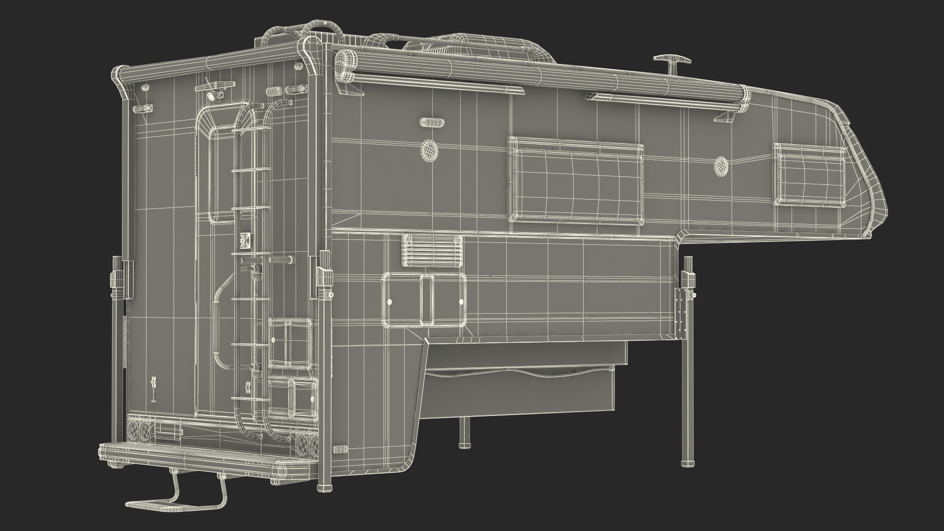 Pickup Truck Camper 3D model