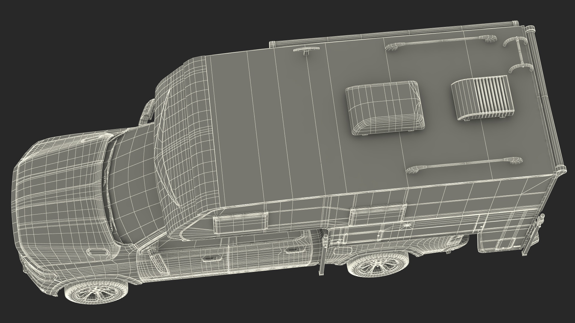 Pickup Truck Camper 3D model