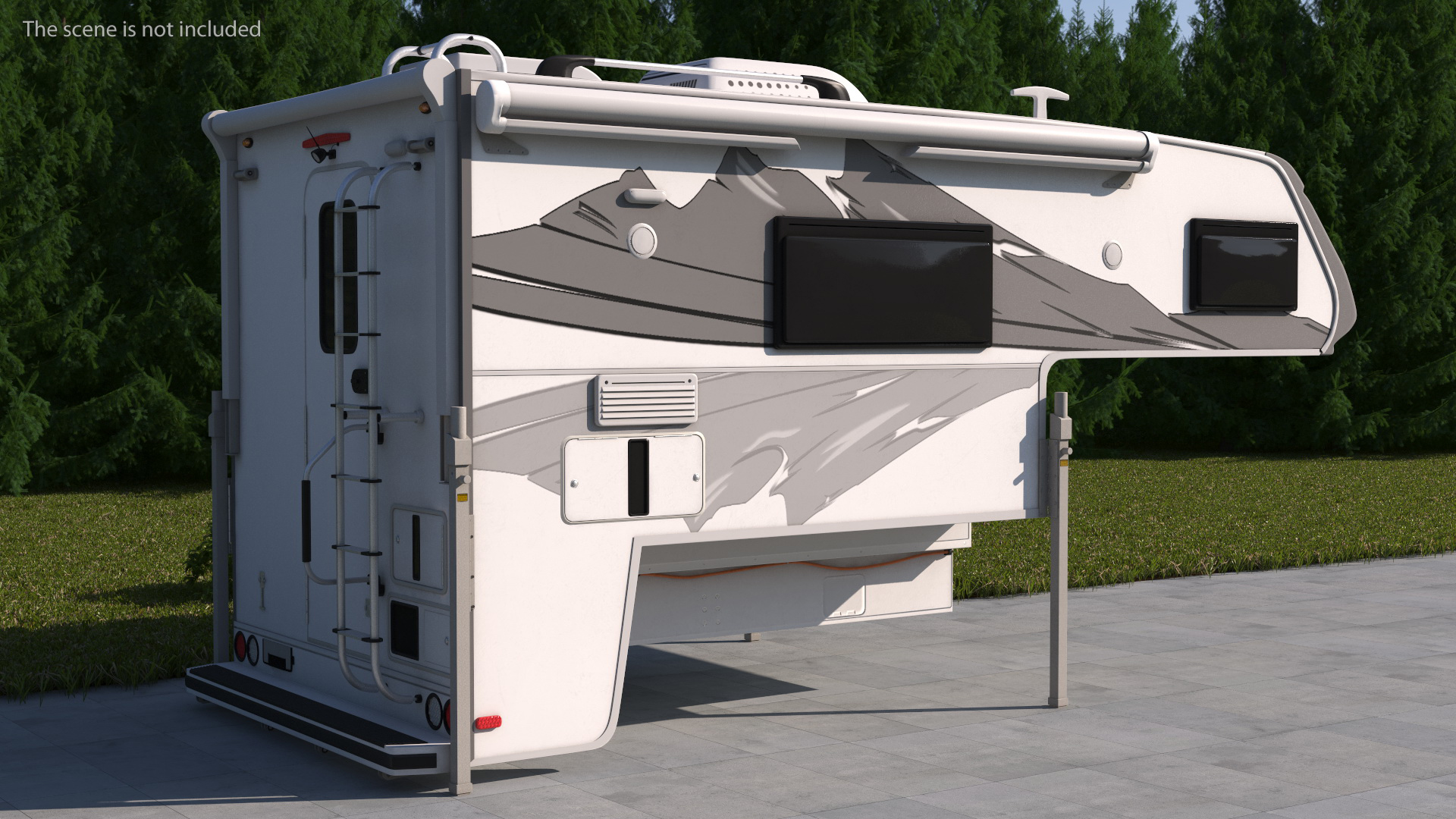 Pickup Truck Camper 3D model