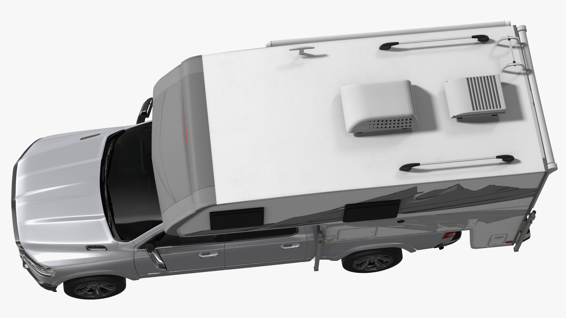 Pickup Truck Camper 3D model