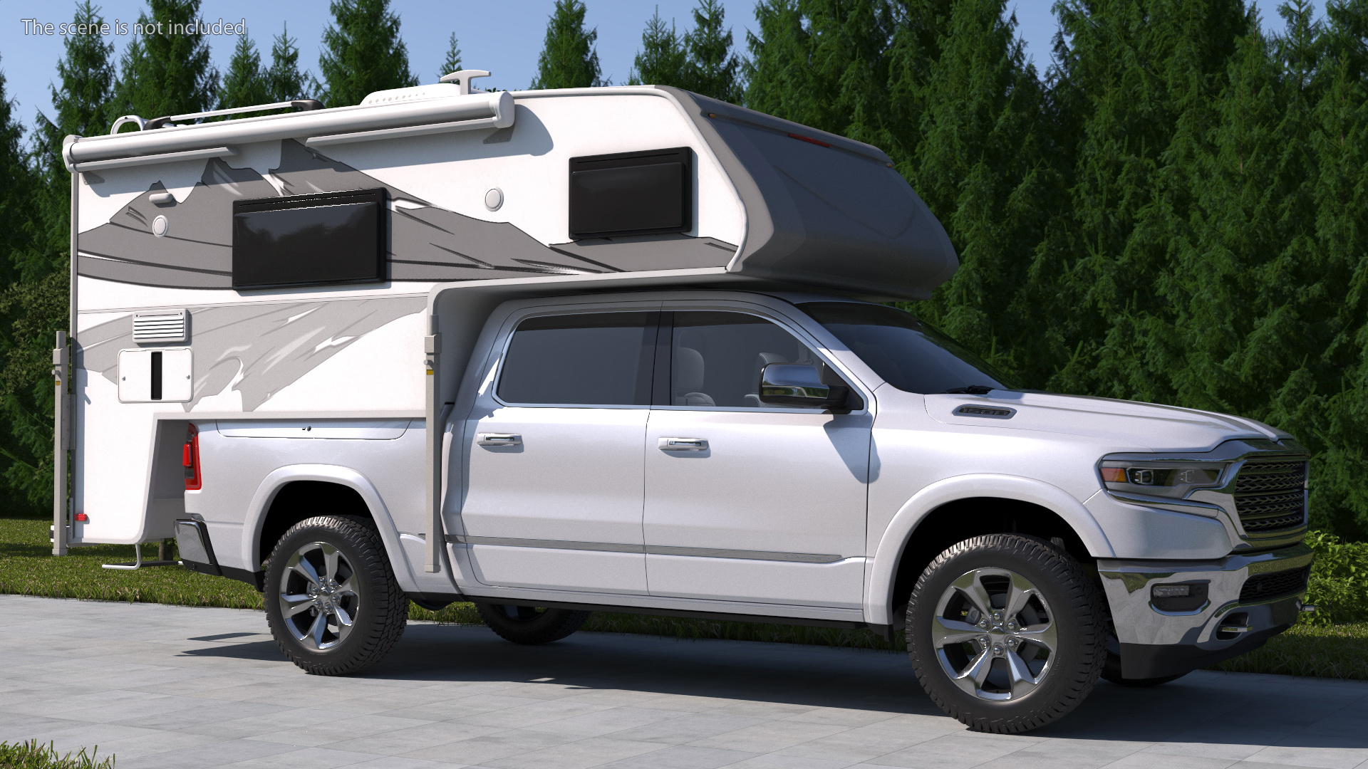 Pickup Truck Camper 3D model