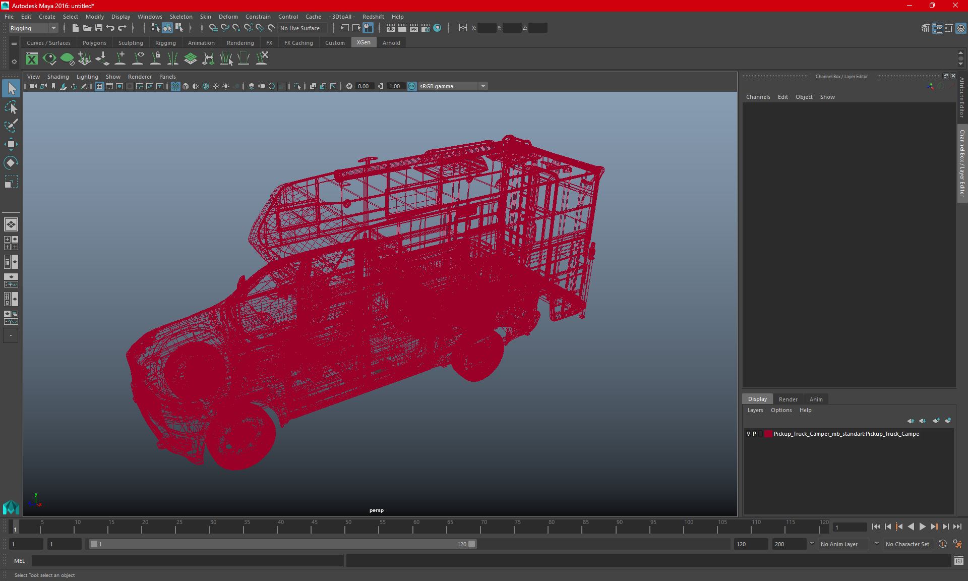 Pickup Truck Camper 3D model