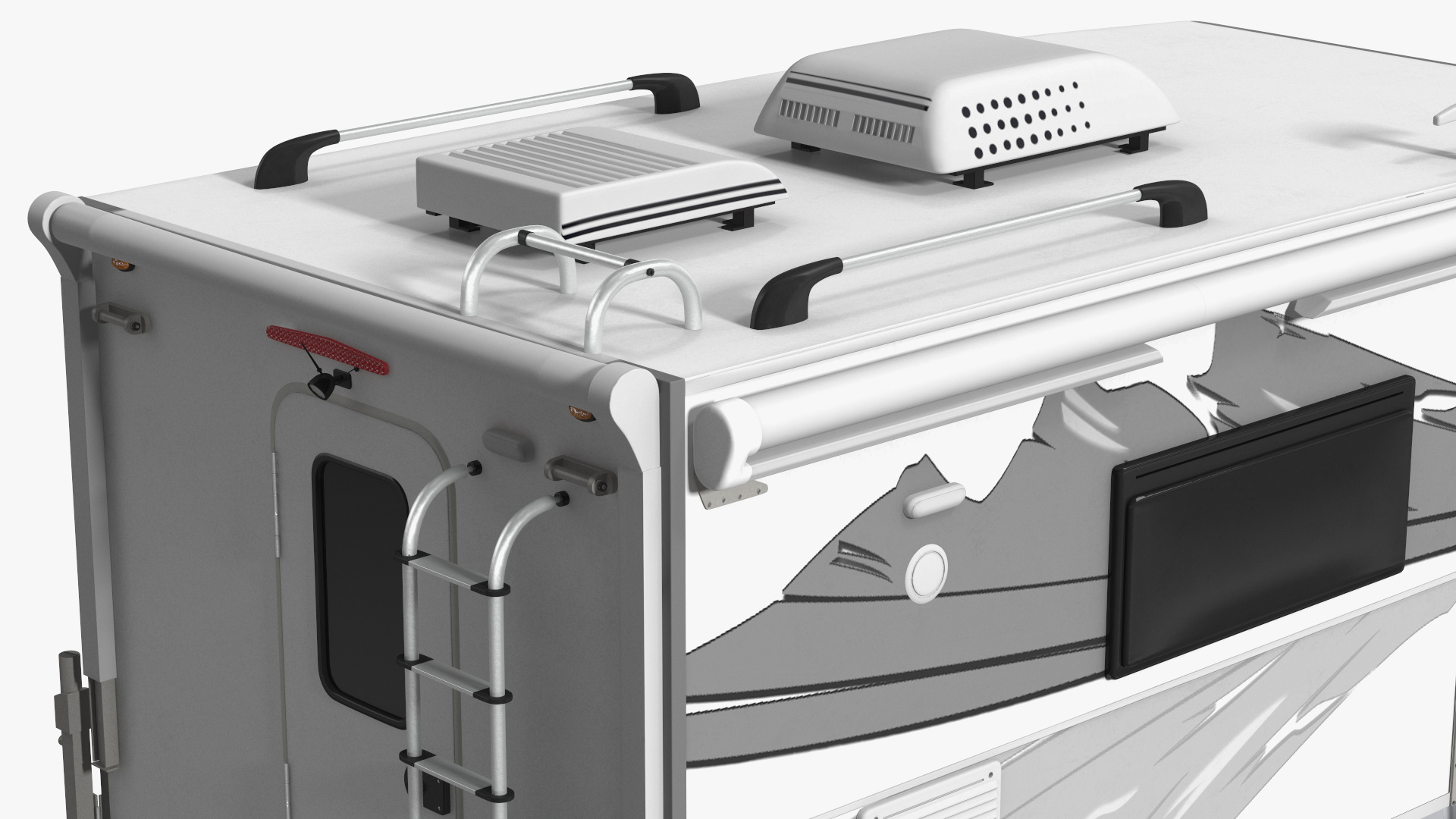 Pickup Truck Camper 3D model