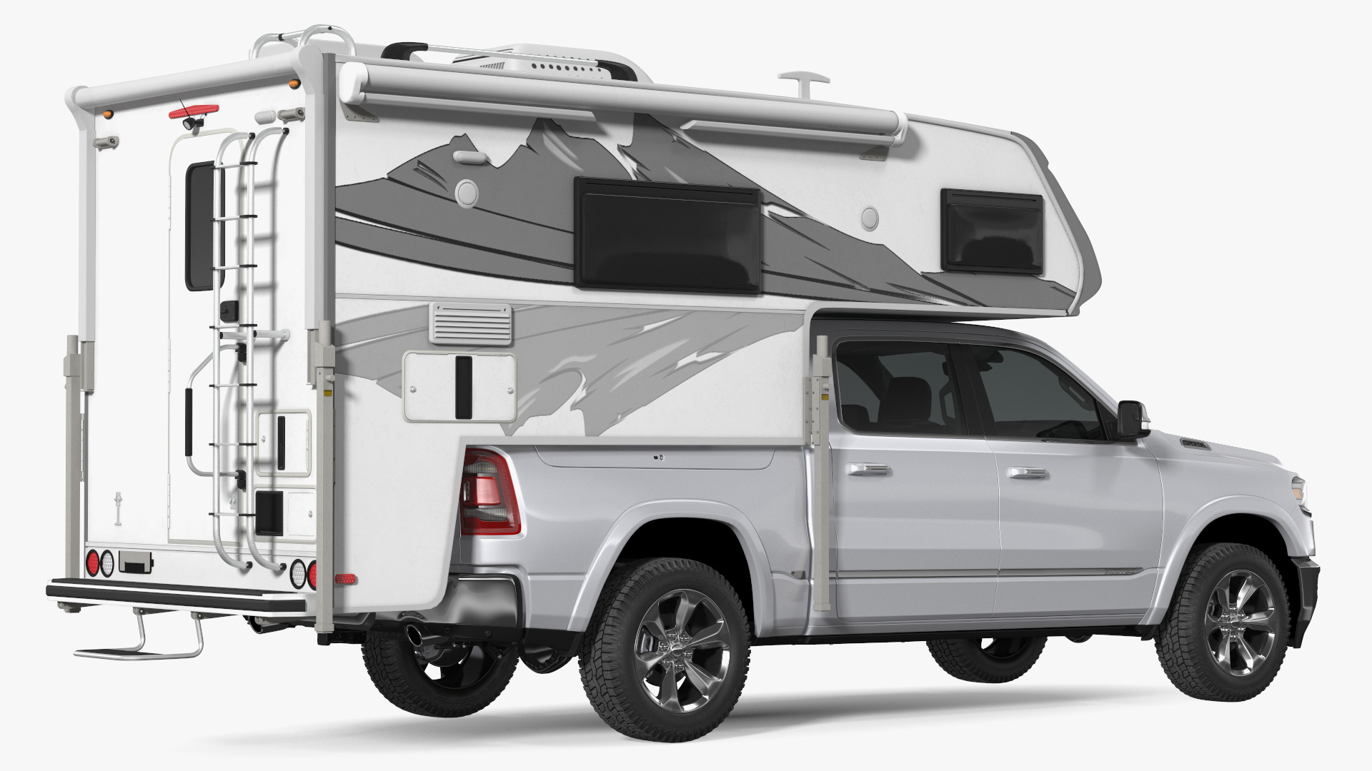 Pickup Truck Camper 3D model