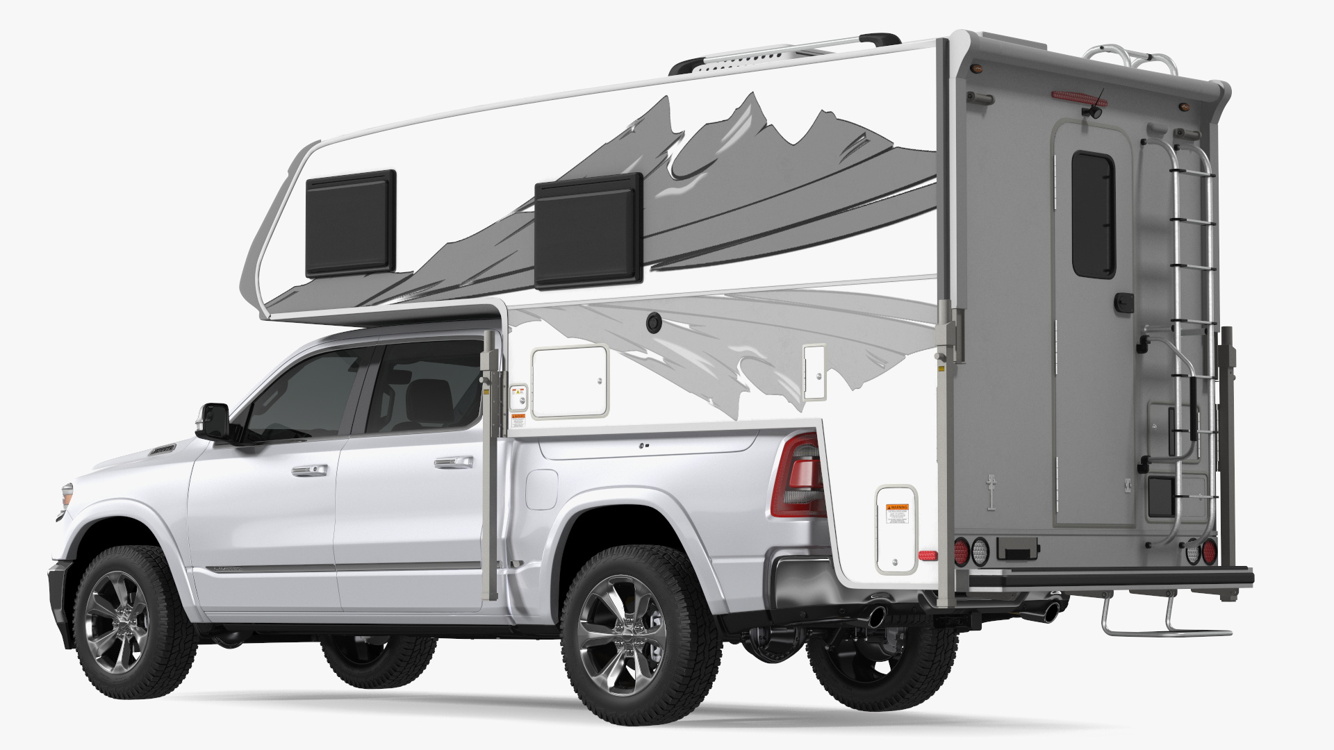 Pickup Truck Camper 3D model