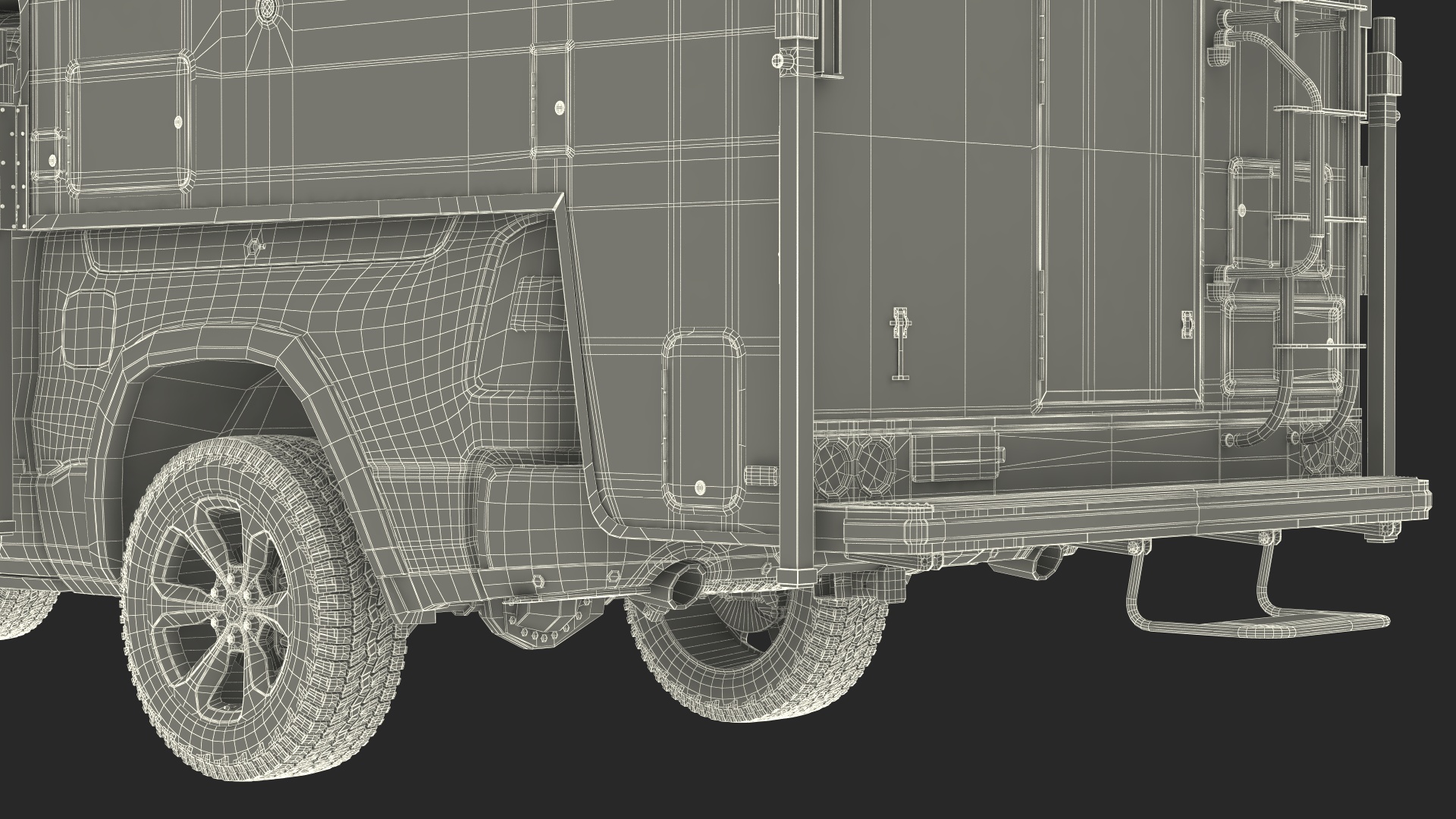 Pickup Truck Camper 3D model