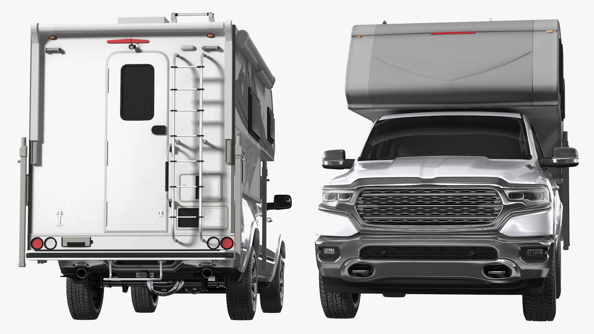 Pickup Truck Camper 3D model