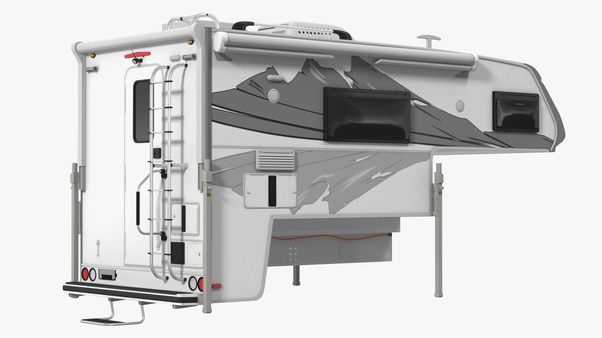 Pickup Truck Camper 3D model