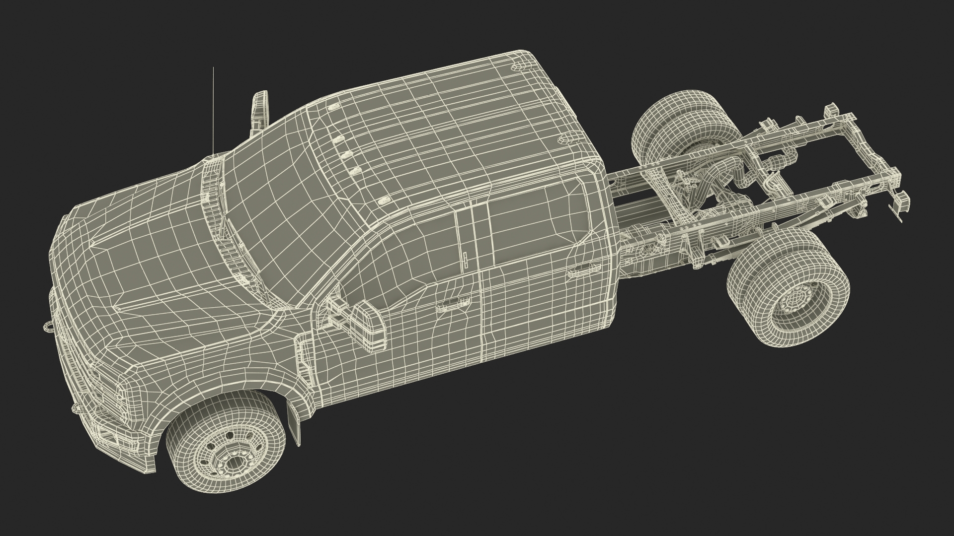 Regular Cab 2023 Ford Super Duty F-550 Bare Chassis White 3D