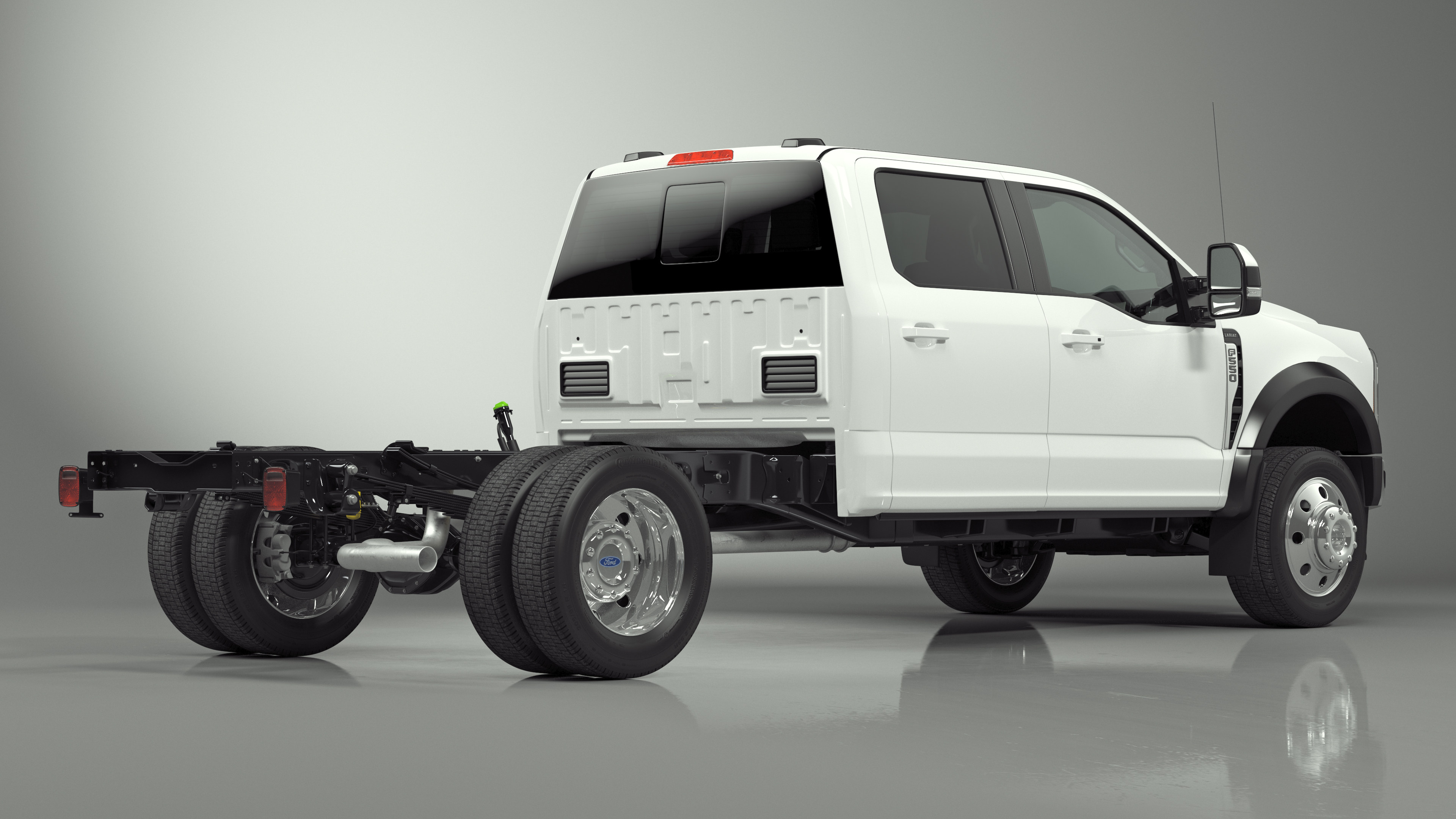 Regular Cab 2023 Ford Super Duty F-550 Bare Chassis White 3D