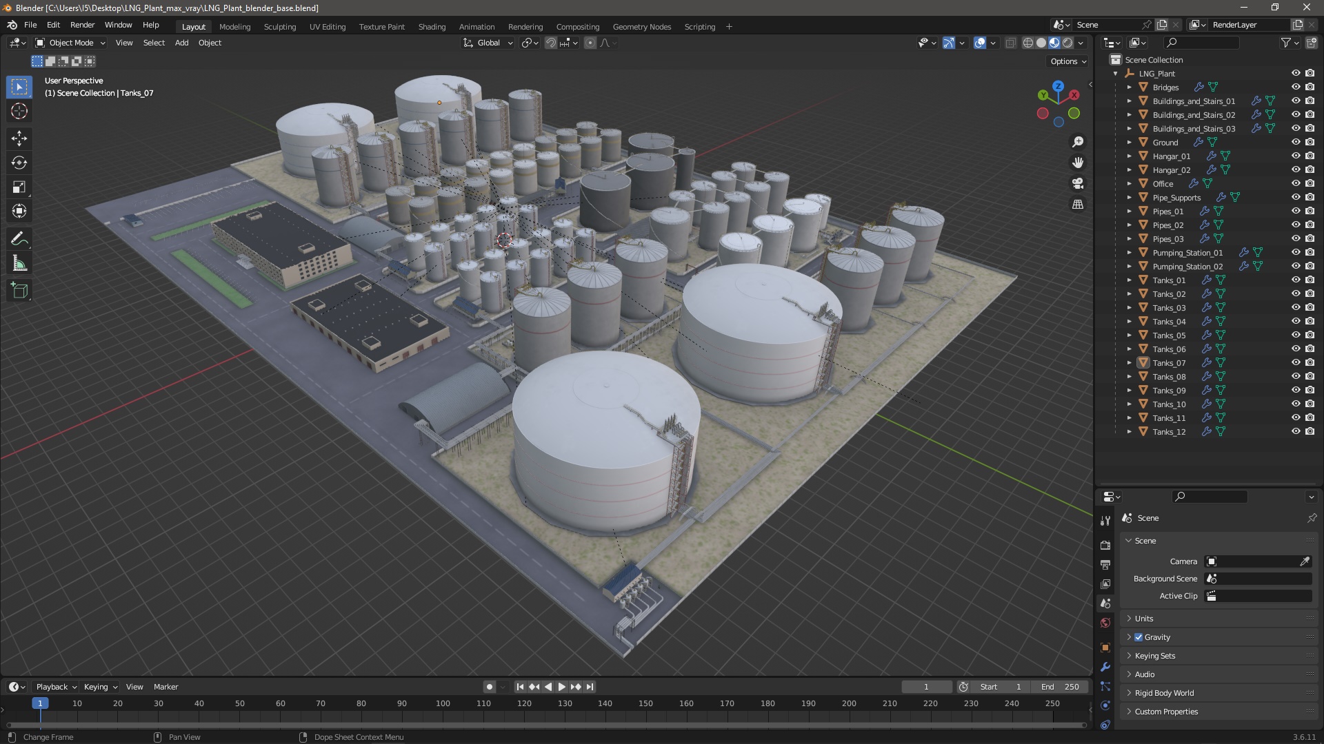LNG Plant 3D model