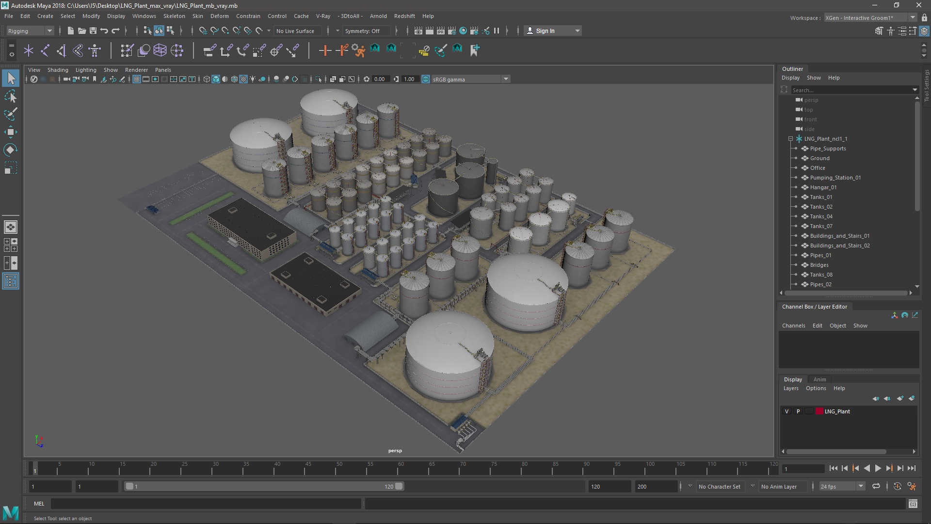LNG Plant 3D model
