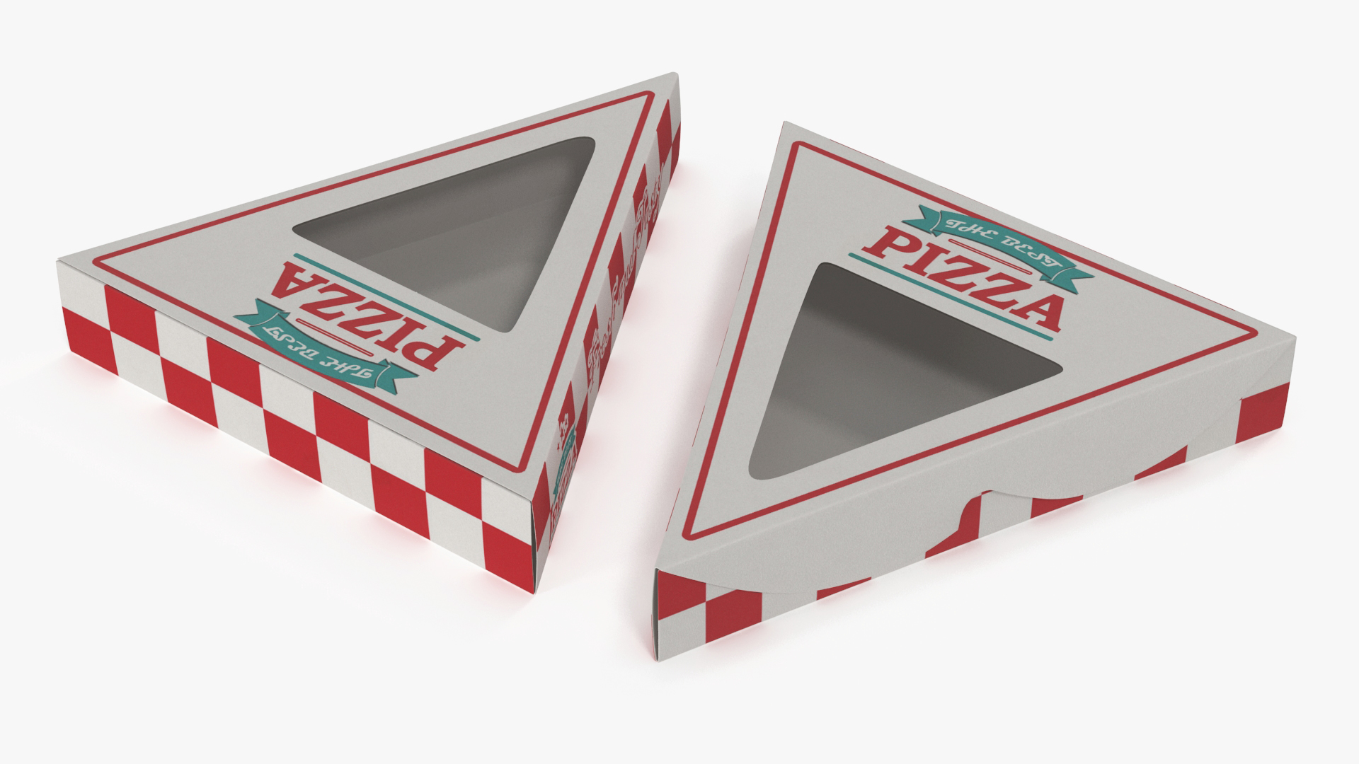 3D Triangle Pizza Packaging Box with Clear Window