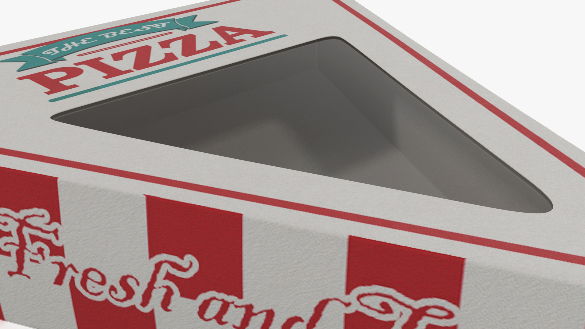 3D Triangle Pizza Packaging Box with Clear Window