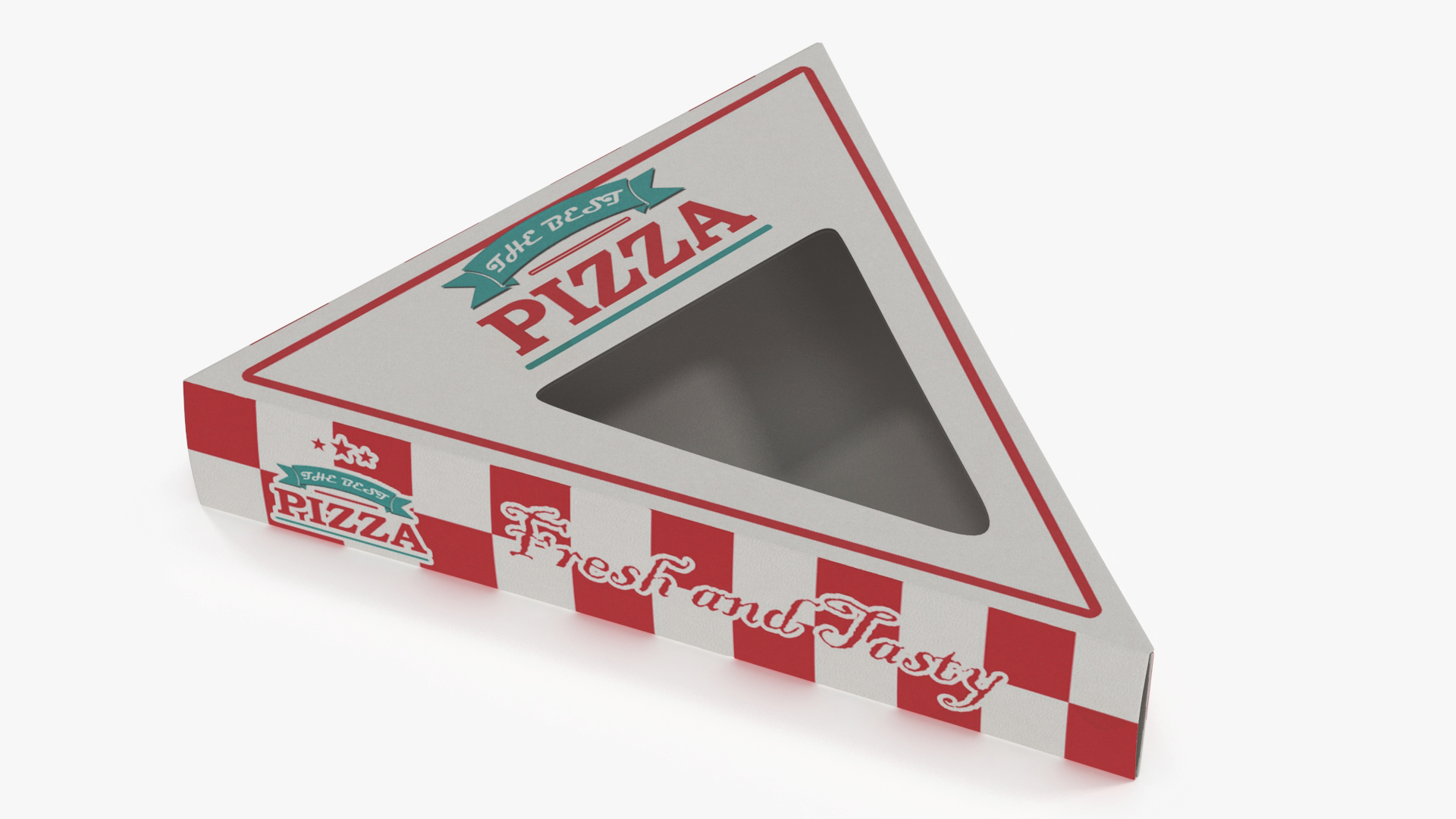 3D Triangle Pizza Packaging Box with Clear Window