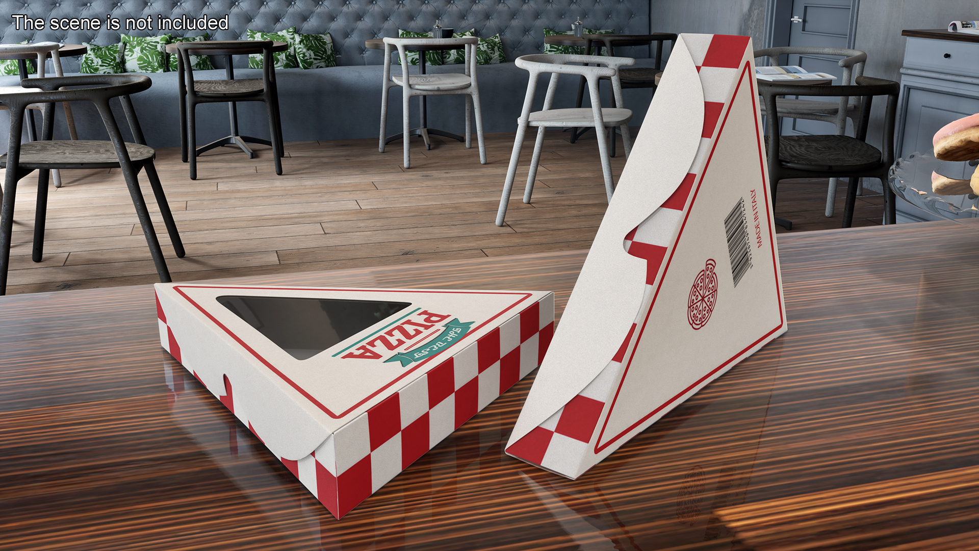 3D Triangle Pizza Packaging Box with Clear Window