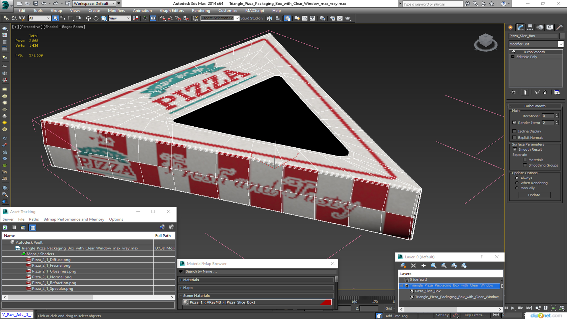 3D Triangle Pizza Packaging Box with Clear Window