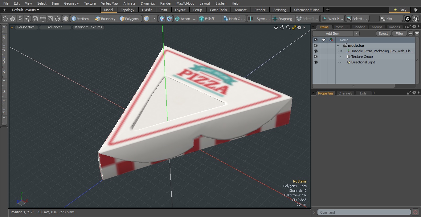 3D Triangle Pizza Packaging Box with Clear Window