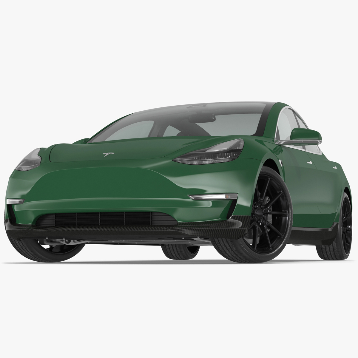 3D Tesla Model 3 Carbon Fiber Sport Package Rigged for Cinema 4D