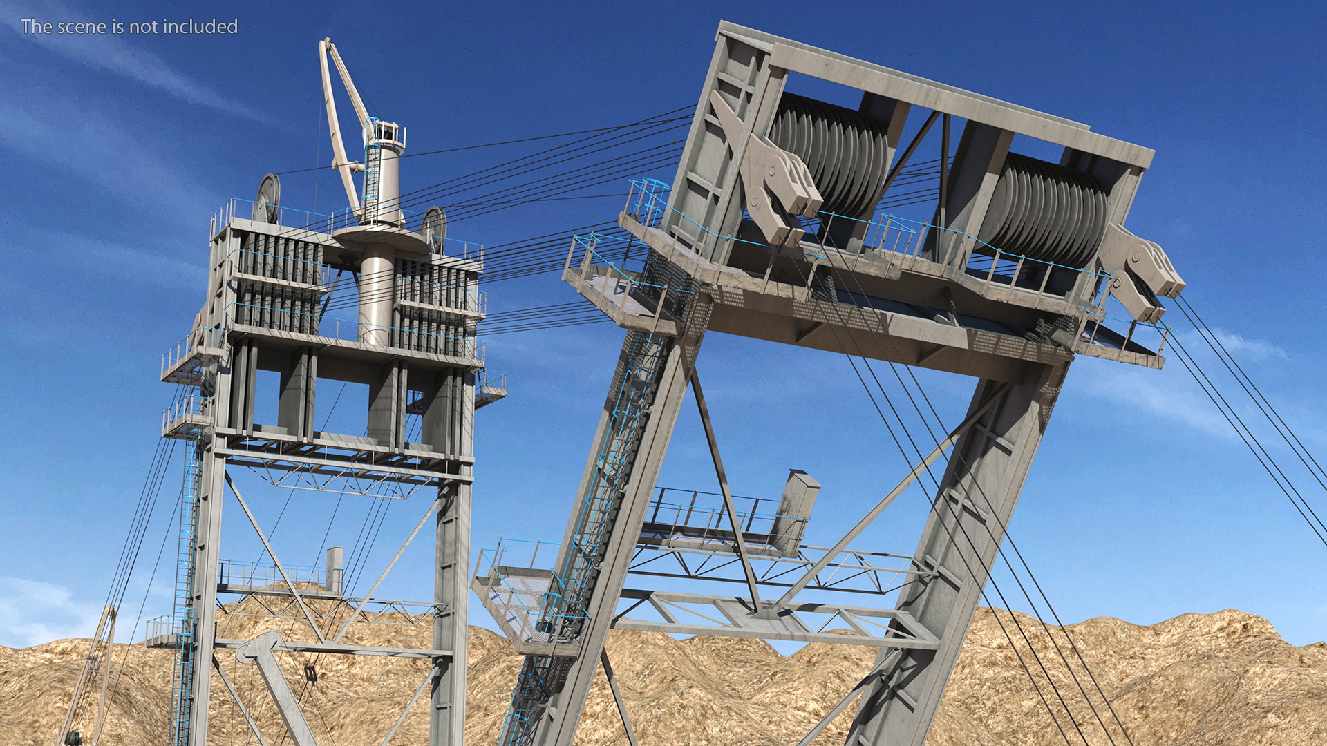 3D Mining Multi Bucket Wheel Excavator with Heavy Duty Dump Truck Liebherr
