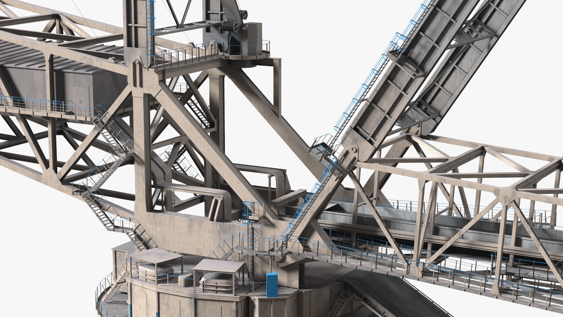 3D Mining Multi Bucket Wheel Excavator with Heavy Duty Dump Truck Liebherr
