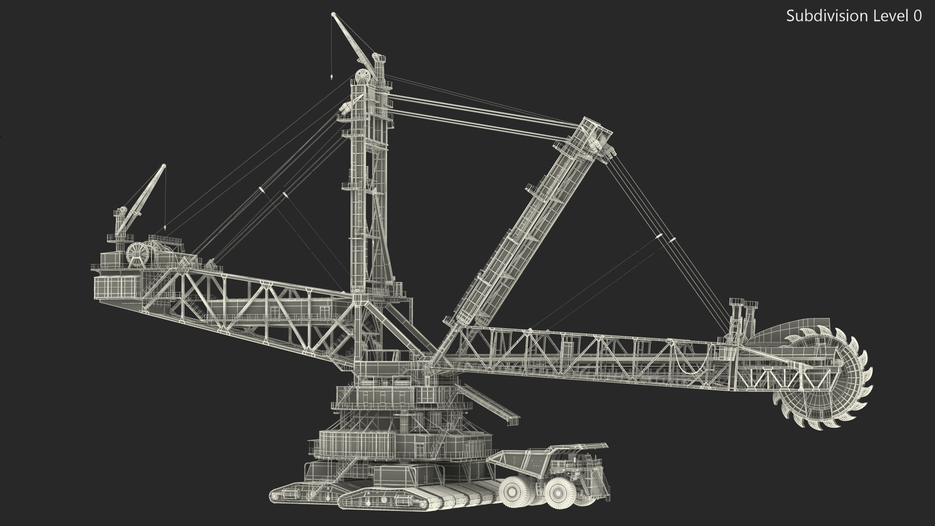 3D Mining Multi Bucket Wheel Excavator with Heavy Duty Dump Truck Liebherr